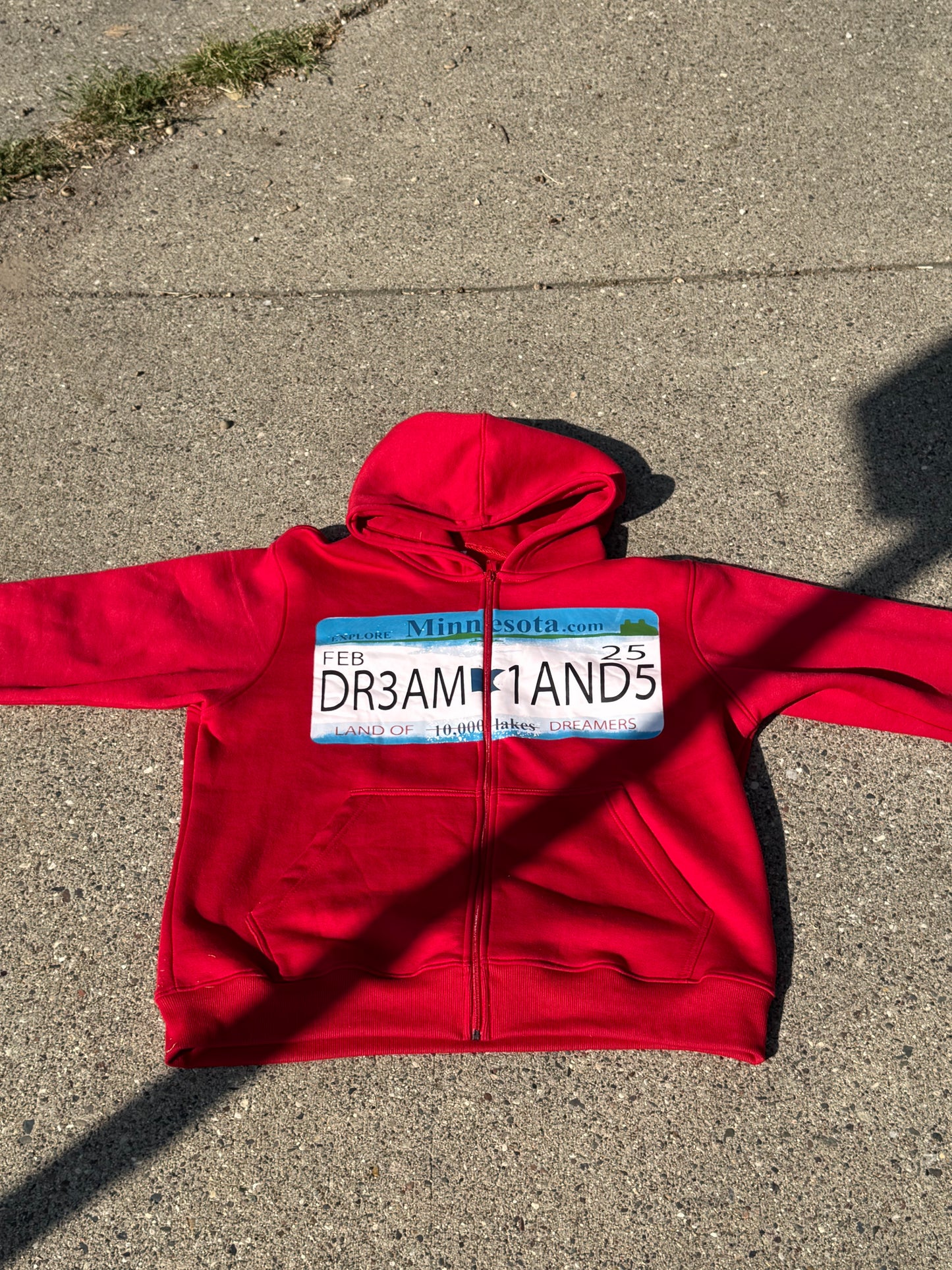 RED LICENSE PLATE ZIP