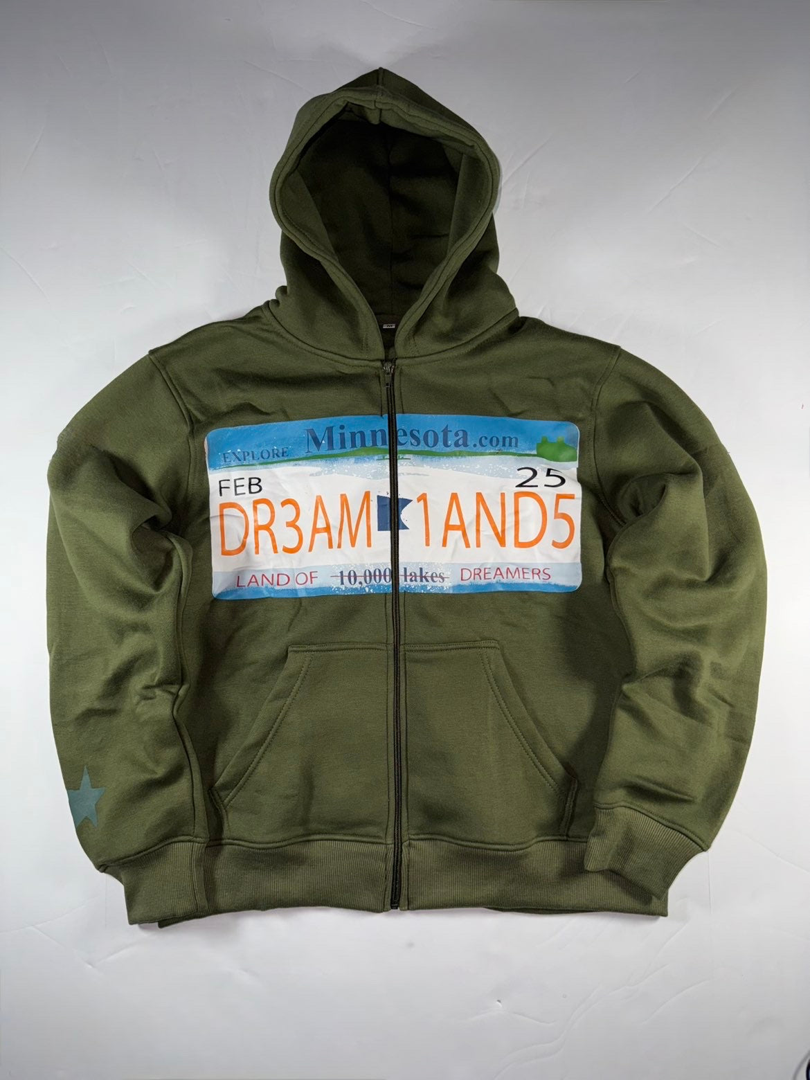 OLIVE LICENSE PLATE ZIP