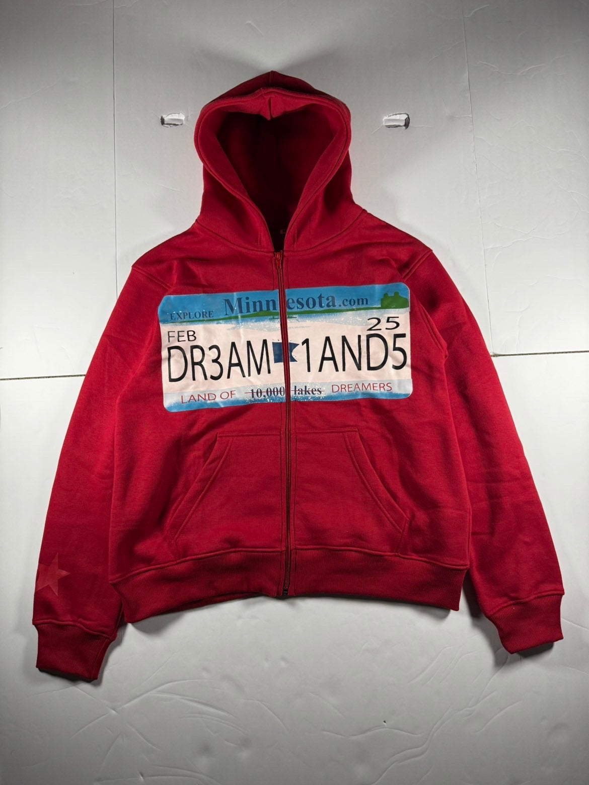 RED LICENSE PLATE ZIP