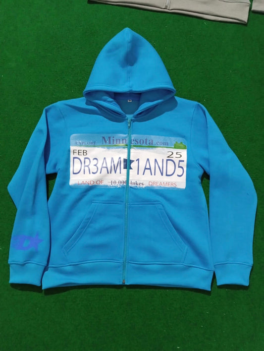 BLUE LICENSE PLATE ZIP