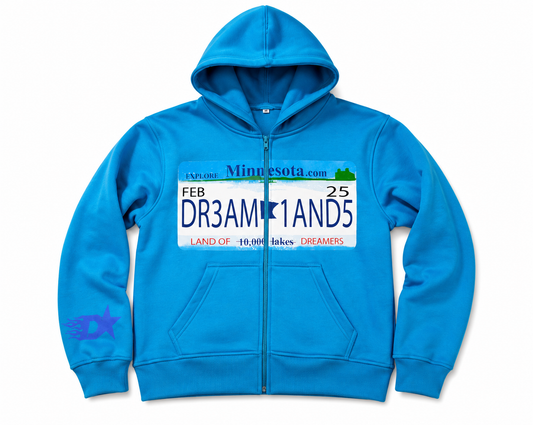 BLUE LICENSE PLATE ZIP