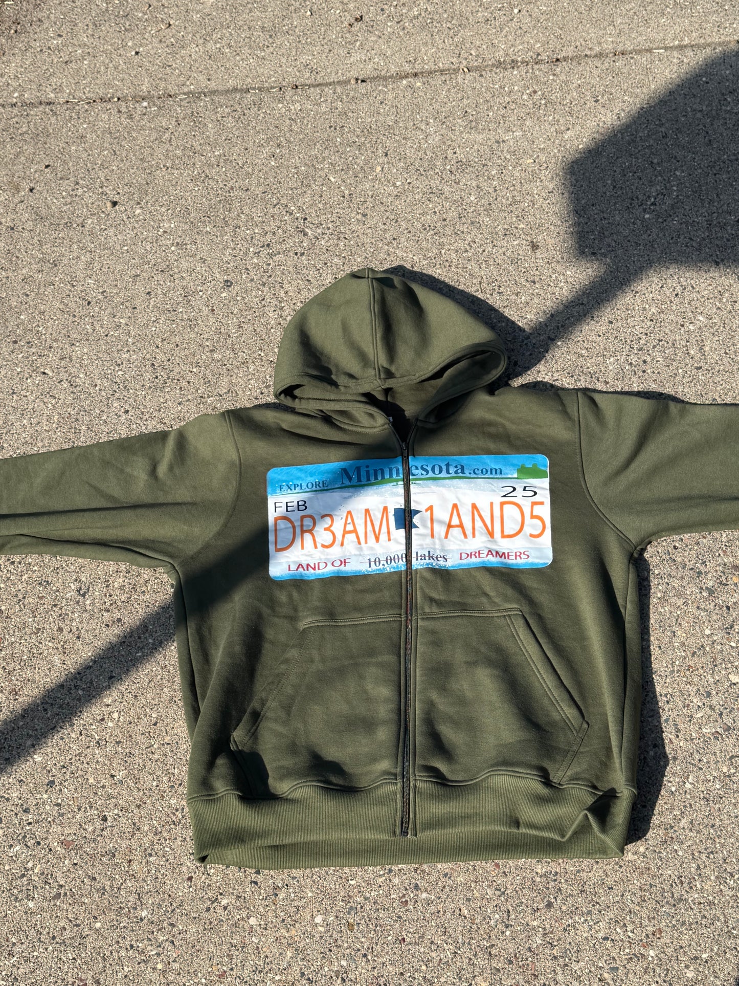 OLIVE LICENSE PLATE ZIP