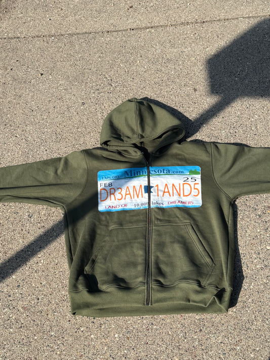 OLIVE LICENSE PLATE ZIP