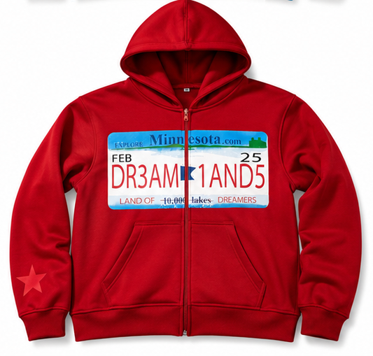RED LICENSE PLATE ZIP